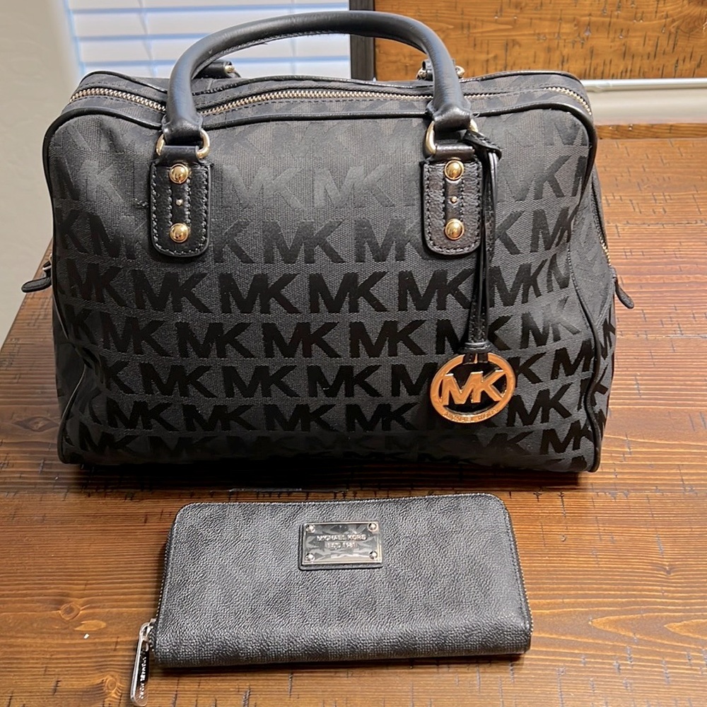Michael Kors Charlotte signature bag and wallet..